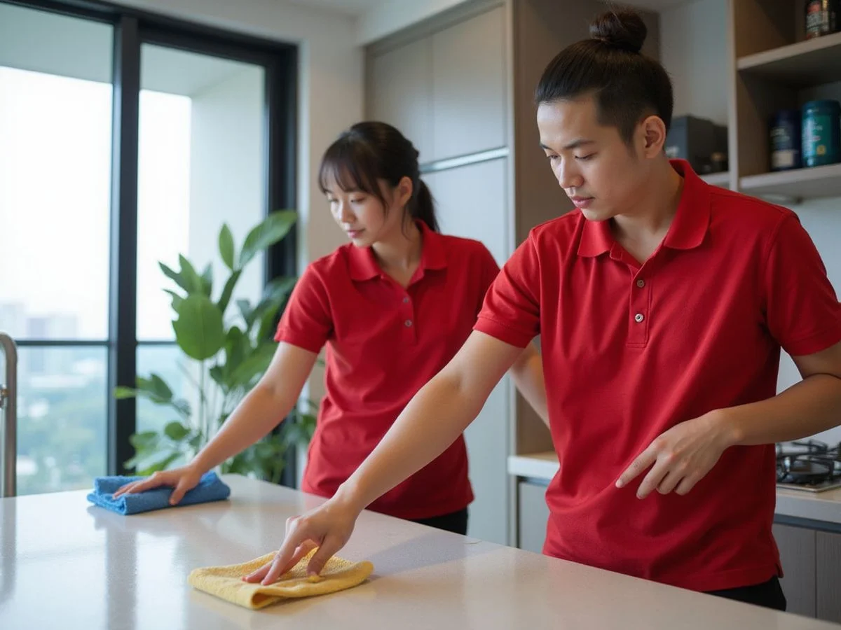 Super Shine professional cleaning team at work in a Bandar Baru Ampang landed home